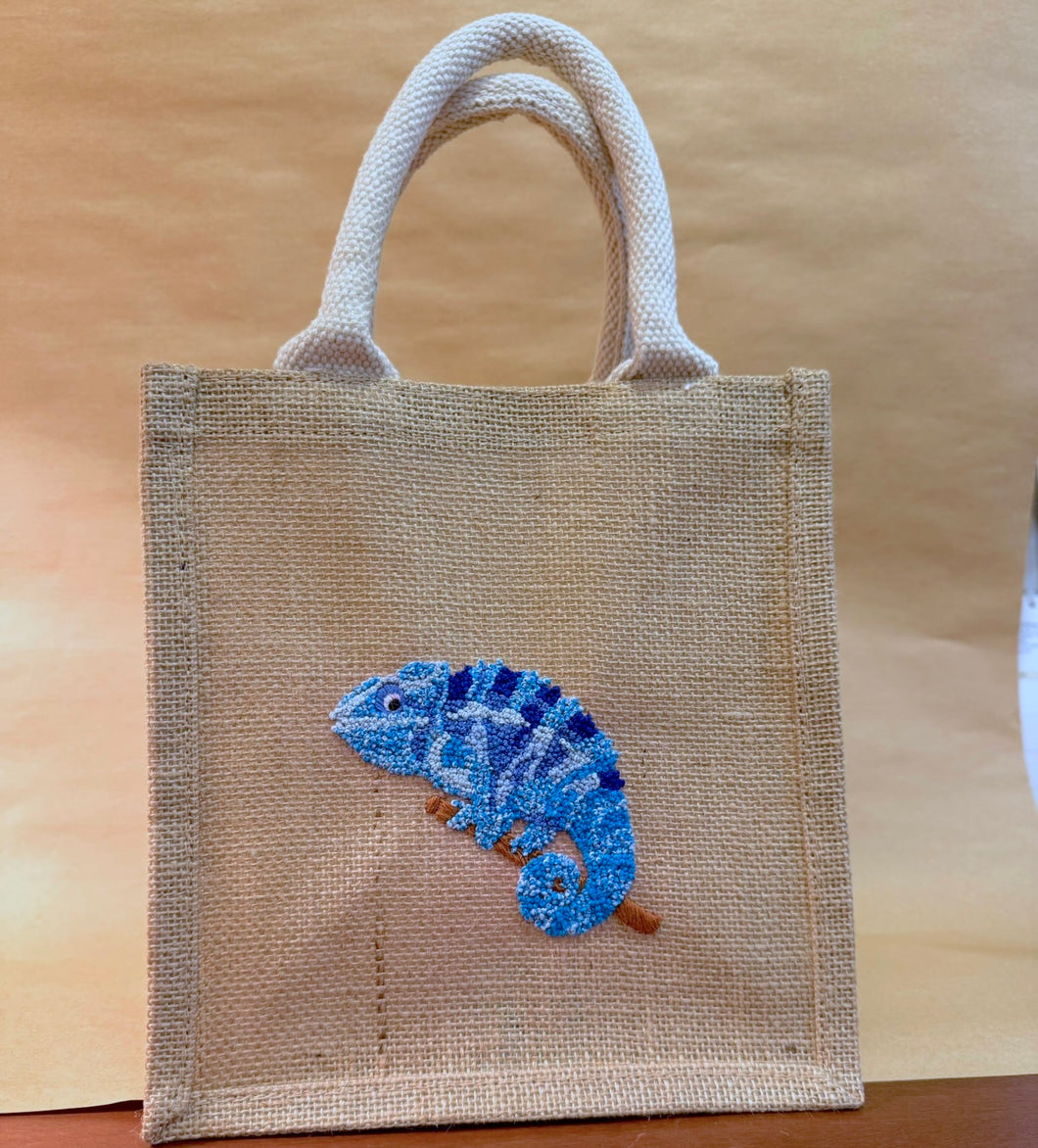 GECKO - BLUE - FRENCH-KNOT