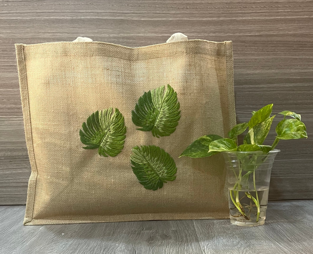 MONSTERA LEAVES - 3 GREEN